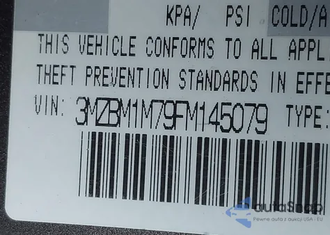 2015 Mazda Mazda3 I Grand Touring from USA, damaged, VIN 3MZBM1M79FM145079